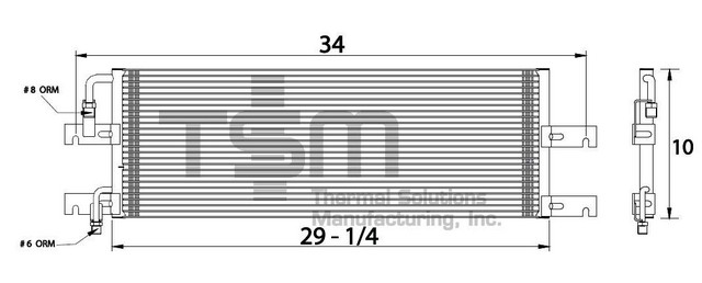 Thermal Solutions Manufacturing 650607 A/C Condenser For FREIGHTLINER