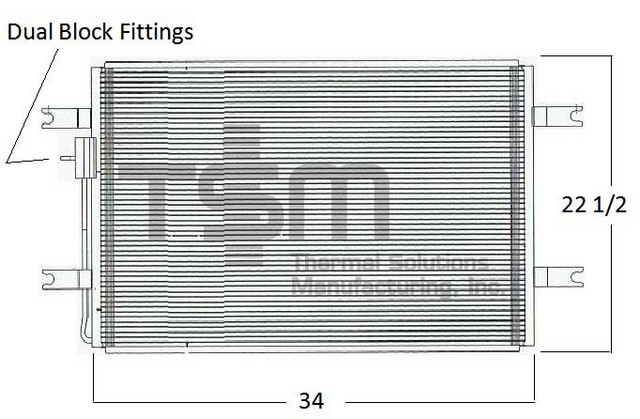 Thermal Solutions Manufacturing 650609 A/C Condenser For FREIGHTLINER,WESTERN STAR
