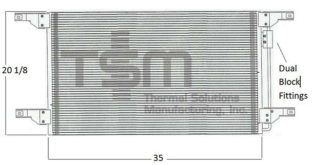 Thermal Solutions Manufacturing 650610 A/C Condenser For FREIGHTLINER