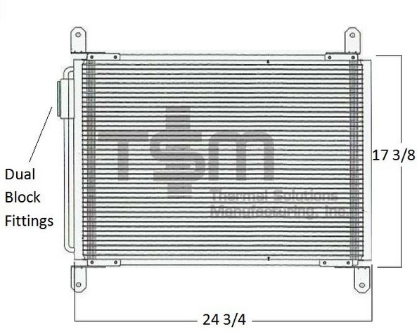 Thermal Solutions Manufacturing 650611 A/C Condenser For FREIGHTLINER