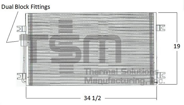 Thermal Solutions Manufacturing 650612 A/C Condenser For FREIGHTLINER,STERLING,STERLING TRUCK,WESTERN STAR