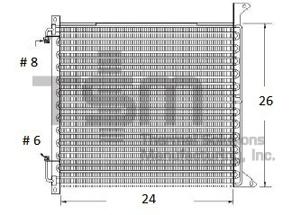 Thermal Solutions Manufacturing 650613 A/C Condenser For FREIGHTLINER