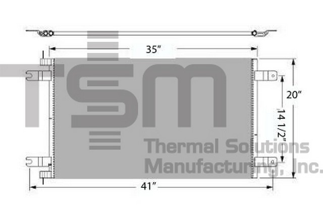 Thermal Solutions Manufacturing 650702 A/C Condenser For KENWORTH,PETERBILT