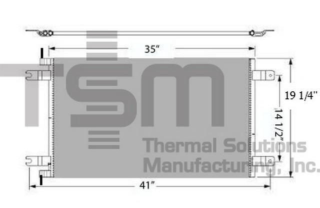 Thermal Solutions Manufacturing 650703 A/C Condenser For KENWORTH,PETERBILT