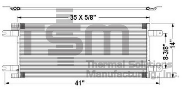 Thermal Solutions Manufacturing 650715 A/C Condenser For KENWORTH,PETERBILT