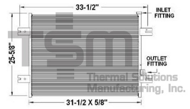 Thermal Solutions Manufacturing 650757 A/C Condenser For PETERBILT
