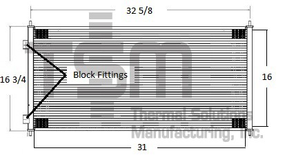 Thermal Solutions Manufacturing 650803 A/C Condenser For INTERNATIONAL,INTERNATIONAL / NAVISTAR