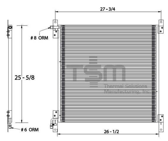 Thermal Solutions Manufacturing 650804 A/C Condenser For INTERNATIONAL,INTERNATIONAL / NAVISTAR