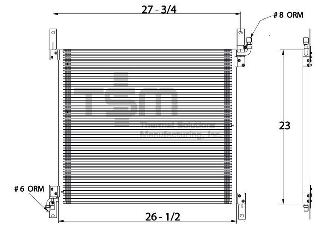 Thermal Solutions Manufacturing 650806 A/C Condenser For INTERNATIONAL,INTERNATIONAL / NAVISTAR