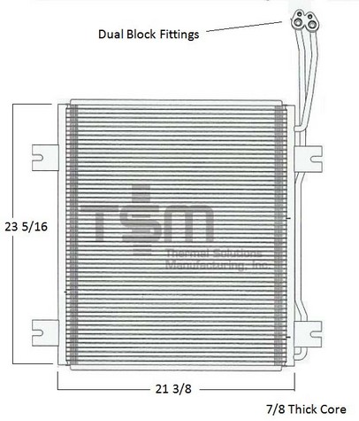 Thermal Solutions Manufacturing 650812 A/C Condenser For INTERNATIONAL,INTERNATIONAL / NAVISTAR