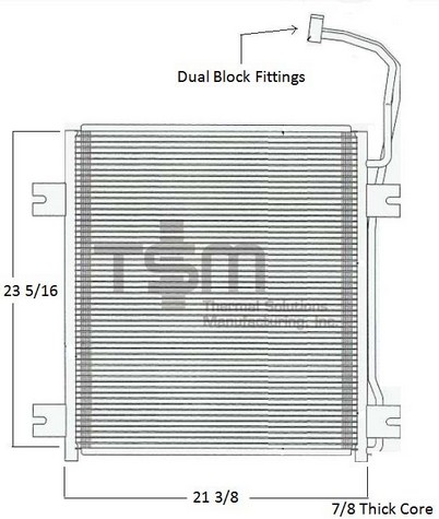 Thermal Solutions Manufacturing 650813 A/C Condenser For INTERNATIONAL,INTERNATIONAL / NAVISTAR