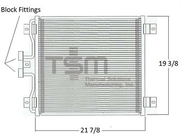 Thermal Solutions Manufacturing 650816 A/C Condenser For FORD,INTERNATIONAL,INTERNATIONAL / NAVISTAR