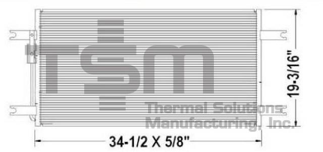 Thermal Solutions Manufacturing 650906 A/C Condenser For FREIGHTLINER,STERLING,STERLING TRUCK,WESTERN STAR