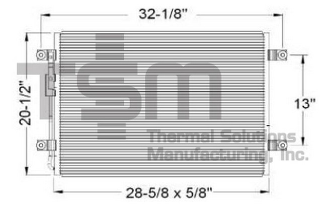 Thermal Solutions Manufacturing 650986 A/C Condenser For FREIGHTLINER,STERLING TRUCK
