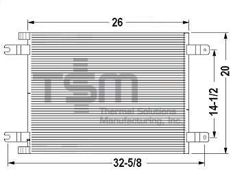 Thermal Solutions Manufacturing 651005 A/C Condenser For KENWORTH,PETERBILT