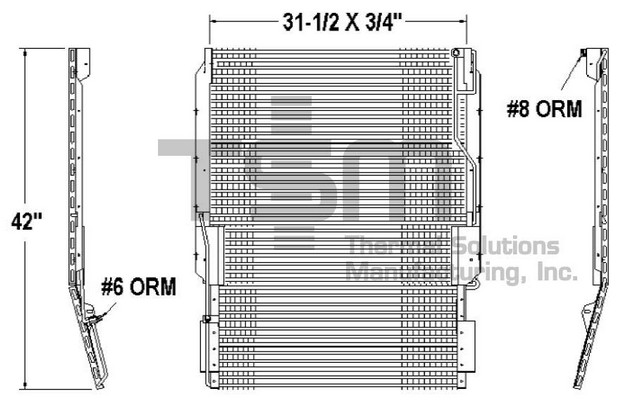Thermal Solutions Manufacturing 651007 A/C Condenser For KENWORTH