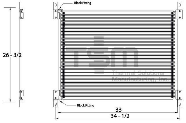Thermal Solutions Manufacturing 651014 A/C Condenser For KENWORTH