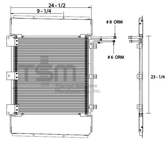 Thermal Solutions Manufacturing 651208 A/C Condenser For MACK