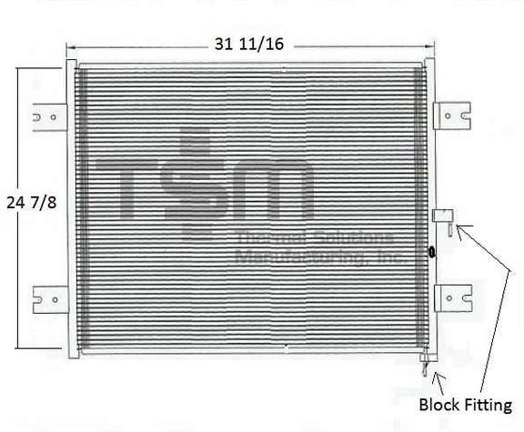 Thermal Solutions Manufacturing 651401 A/C Condenser For PETERBILT