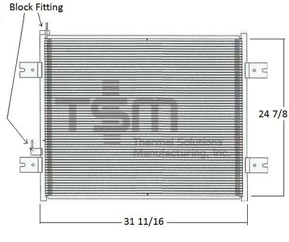 Thermal Solutions Manufacturing 651402 A/C Condenser For PETERBILT