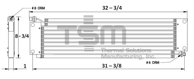 Thermal Solutions Manufacturing 651408 A/C Condenser For PETERBILT