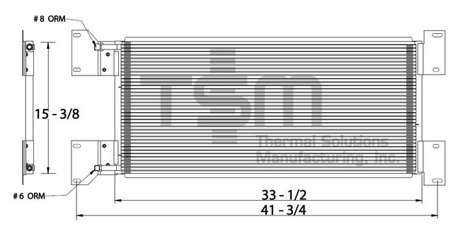 Thermal Solutions Manufacturing 651606 A/C Condenser For CHEVROLET / GMC,VOLVO,WHITE,WHITE/GMC