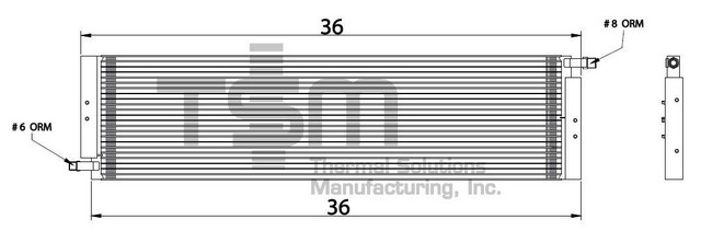 Thermal Solutions Manufacturing 651609 A/C Condenser For WESTERN STAR