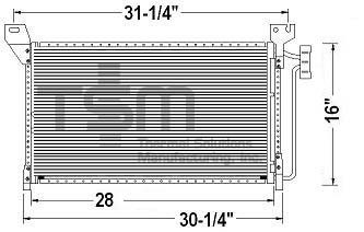 Thermal Solutions Manufacturing 651811 A/C Condenser For CHEVROLET,CHEVROLET / GMC,GMC,ISUZU