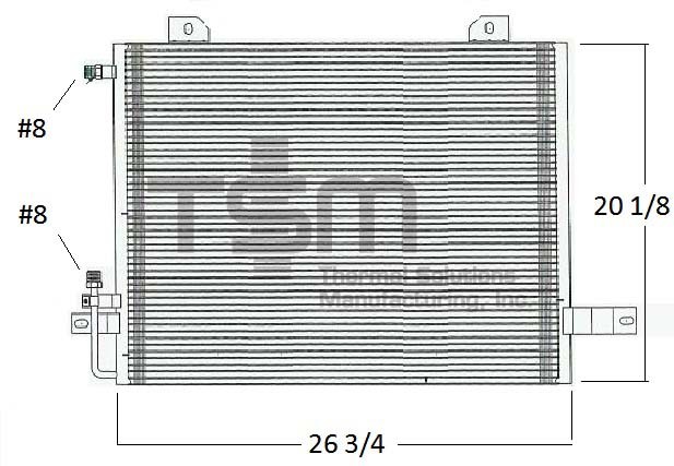 Thermal Solutions Manufacturing 652201 A/C Condenser For STERLING,STERLING TRUCK