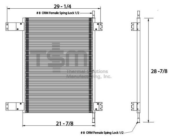 Thermal Solutions Manufacturing 652433 A/C Condenser For FORD,FORD / STERLING