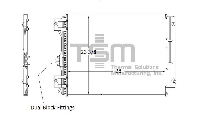 Thermal Solutions Manufacturing 652434 A/C Condenser For FORD,FORD / STERLING