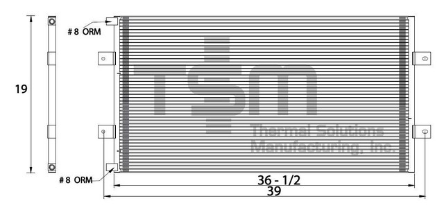 Thermal Solutions Manufacturing 652460 A/C Condenser For FORD,FORD / STERLING,STERLING,STERLING TRUCK