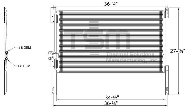 Thermal Solutions Manufacturing 657001 A/C Condenser For INTERNATIONAL,INTERNATIONAL / NAVISTAR