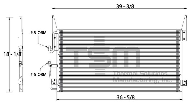 Thermal Solutions Manufacturing 657004 A/C Condenser For WESTERN STAR