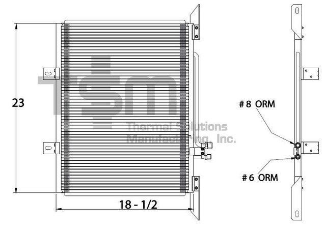 Thermal Solutions Manufacturing 657005 A/C Condenser For MACK