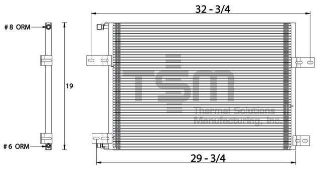 Thermal Solutions Manufacturing 657006 A/C Condenser For MACK