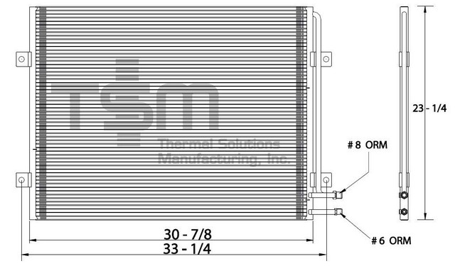 Thermal Solutions Manufacturing 657008 A/C Condenser For MACK