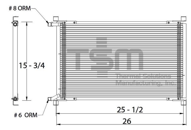 Thermal Solutions Manufacturing 657009 A/C Condenser For AUTOCAR,VOLVO