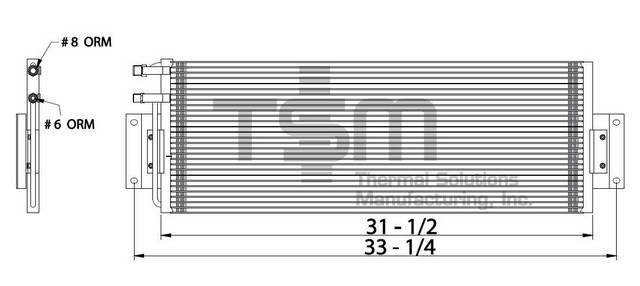 Thermal Solutions Manufacturing 657011 A/C Condenser For MACK