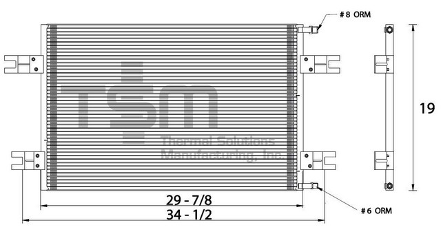 Thermal Solutions Manufacturing 657013 A/C Condenser For MACK