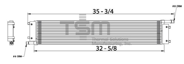 Thermal Solutions Manufacturing 657014 A/C Condenser For WESTERN STAR
