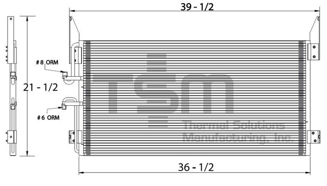 Thermal Solutions Manufacturing 657015 A/C Condenser For WESTERN STAR