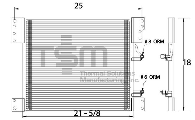 Thermal Solutions Manufacturing 657016 A/C Condenser For FORD,FORD / STERLING